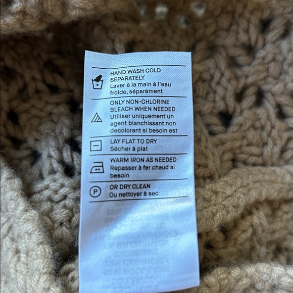 VINCE- Tan Crochet Women's button front cardigan Sweater - Picture 10 of 10